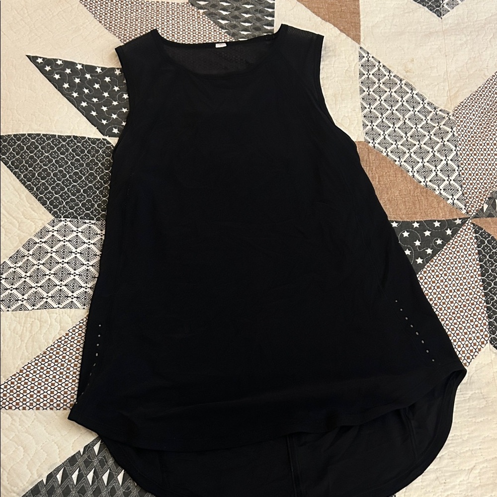 Athletic Black Sleeveless Tank Top